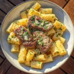 Garlic Butter Steak Rigatoni
