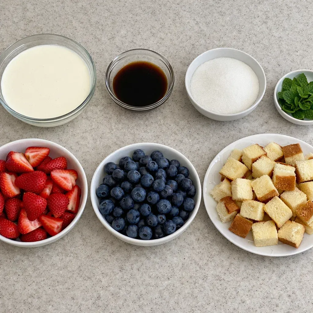 Patriotic Berry Trifle