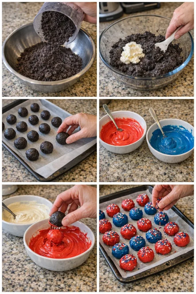 Patriotic Oreo Balls Recipe