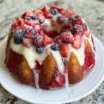 Red, White and Blue Bundt Cake