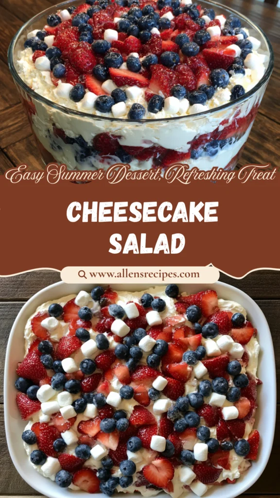 Red White and Blue Cheesecake Salad