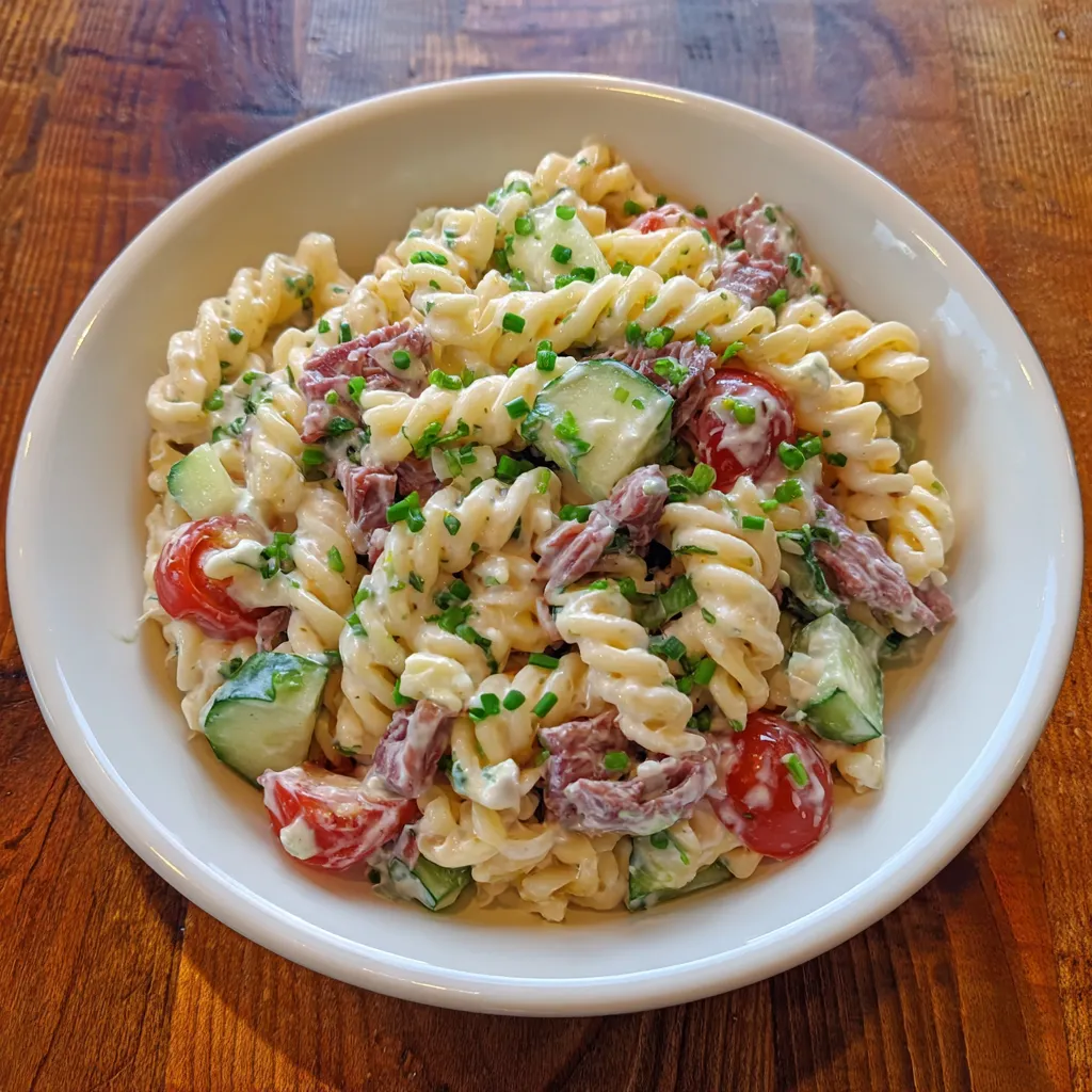 Smoked Beef Ranch Pasta Salad