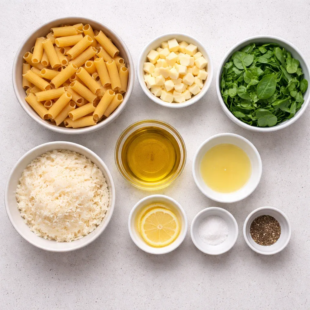 Spinach Smoked Mozzarella Pasta Salad