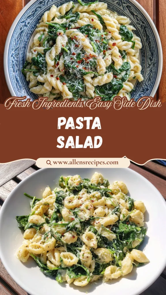Spinach Smoked Mozzarella Pasta Salad