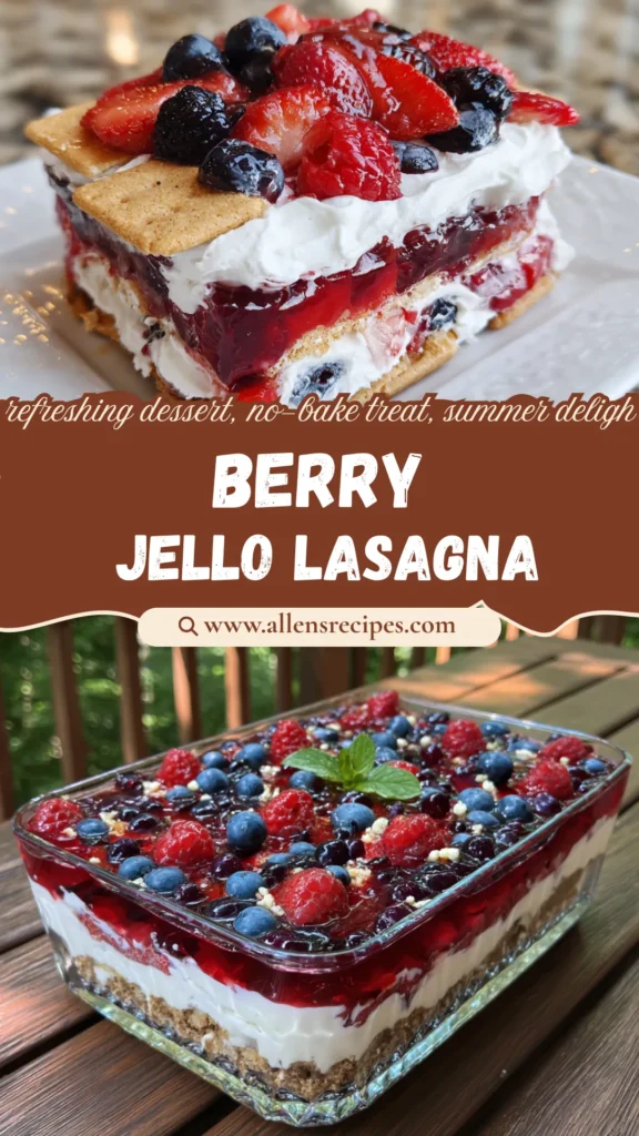 Summer Berry Jello Lasagna