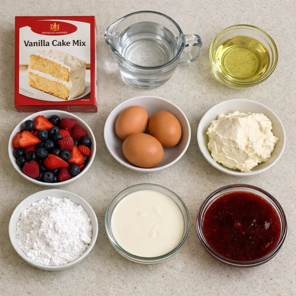 Summer Berry Poke Cake